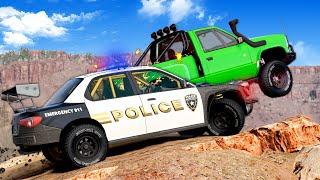 POLICE CHASE STRANGE OFF-ROAD CARS! (BeamNG)