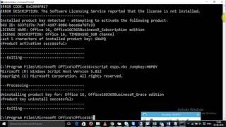 office 365 product key reactivate issue, clear old key and enter new using cmd