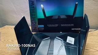 Netgear Nighthawk Tri-Band AX12 RAX200 10Gbps WiFi6 Router AX11000 Unboxing & Connecting | 802.11ax