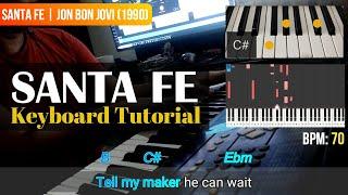 Santa Fe - Jon Bon Jovi | Young Guns II OST | Keyboard/Piano Lyrics Chords Tutorial | How to Play