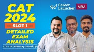 CAT 2024 LIVE Analysis | Slot-1 | Good Attempts, Difficulty Level, Answer Key & Cut-offs Revealed!