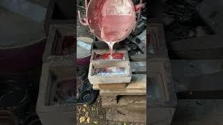 schon wieder flüssiges Aluminium gießen - pouring liquid aluminum again - how to melt metal  #asmr