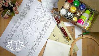 Fabric Painting Tutorial for Beginners  | Tanjore Style Fabric Painting Demo | Tips, Tricks, Process