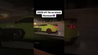 Camaro ZL1 1LE vs Lamborguini Huracan LP-580 ( Both Stock )