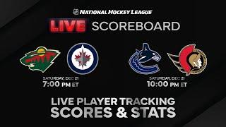 NHL Live Scoreboard and League Updates | Wild vs. Jets and Senators vs Canucks