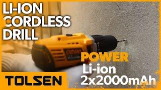 TOLSEN Li-ion Cordless Drill with Impact Function