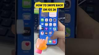 How to Swipe Back Easily in iOS 26  #tenorshare #ios26 #ios18