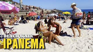 Ipanema Beach Walk in Brazil 4K Ipanema Beachlife Walking Tour 2024