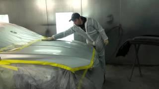 How to professionally spray paint, blend high silver metallic without blotches step by step PART-1