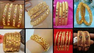 Exclusive Gold Bangle design/Gold Kangan Design/Bracelet style light Weight Bangles designs