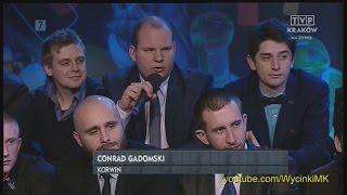 (II pytanie) Młodzież kontra 514: Conrad Gadomski (KORWiN) vs Antoni Mężydło (PO) 25.01.2015