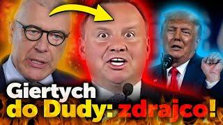 Giertych do Dudy: zdrajco! Prezydent pojechał wspierać Donalda Trump - przyjaciela Putina w wyborach