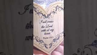 Scroll saw/Lasered Bible Text on wood