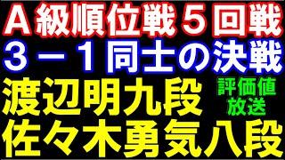 【評価値放送】A級順位戦　渡辺明九段ｰ佐々木勇気八段