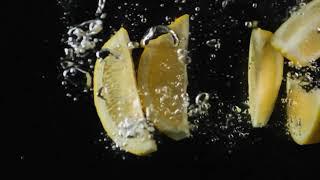 Fruits quarter pieces Falling into Water _ Relaxing motion // Zam Zim Zone