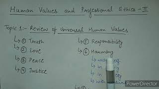 Universal Human Values | Human Values and Professional Ethics-II | HVPE |8 Semester | IP University