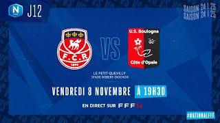 J12 I FC Rouen 1899 vs US Boulogne CO en replay (3-1) I National FFF 2024-2025