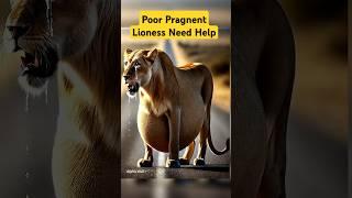 OMG Nobody Helping This Pragnent Female lioness #lion #animals #animalrescue #animalwelfare