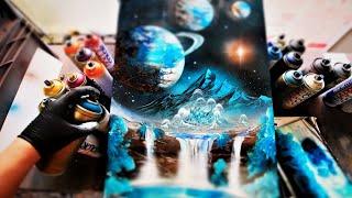 Alien Oasis  - SPRAY PAINT ART by Skech