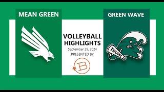 Broadcast Highlights vs Tulane | Mean Green Volleyball