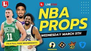 NBA Player Props Today Wednesday 3/5 | NBA Best Bets on Underdog & PrizePicks Wednesday March 5th