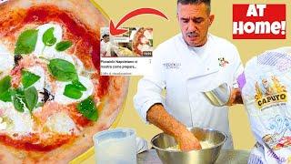 Neapolitan Pizza Chef Shows Us How to Make Pizza Dough at Home! (Home Oven Recipe)