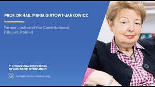 Prof. Dr hab. Maria Gintowt-Jankowicz - the inaugural conference of Collegium Intermarium