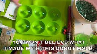 Christmas Glass & Resin Donut  Wreaths with Little Windows Hole Makers Christmas in July 2024