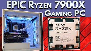  EPIC Ryzen 9 7900X Gaming PC Build + RTX 3090 Ti  Game Benchmarks & 7900X Review