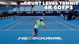 Reilly Opelka Playing At Court-Level | Serves, Highlight Points, Slow Motion 4K 60FPS