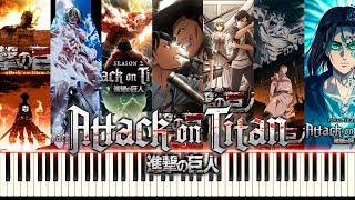 Attack on Titan All Openings 1-7 Piano Cover [FREE MIDI]