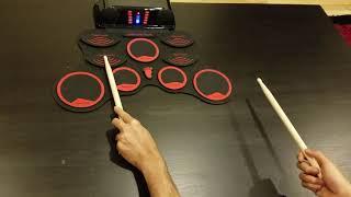 EVERYONE GAIN Roll-Up Drum Kit Portable Electronic Drum Set with Rechargeable Battery