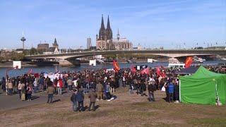 Protest against Erdogan begins in Cologne