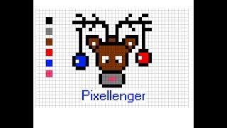 Christmas Deer with Balls How to Draw Pixel Art