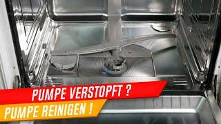 Spülmaschinen Pumpe reinigen, verstopft, Bosch, Siemens, Neff, Constructa, einfach erklärt!