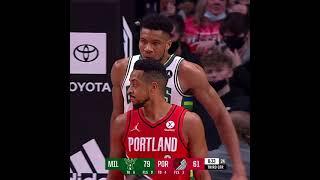 Giannis just makes the entire Portland hear it  #shorts