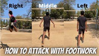 How to Attack with proper Footwork || How To Spike a Volleyball @abvolleyball