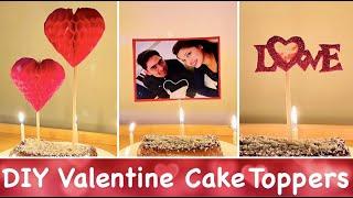 Valentines Day Cake Toppers Ideas | How to make cake toppers at home | Valentine Decor |Cake Toppers