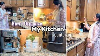 How I ORGANIZED My Kitchen COUNTERTOP‍| CASA BREW ESPRESSO MACHINE ️