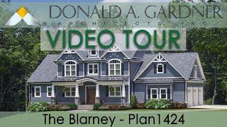 Two-story house plan with a classic farmhouse facade | The Blarney