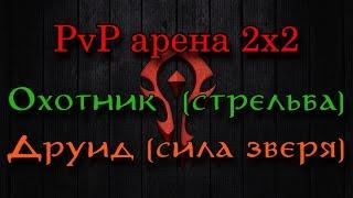 WoW 5.4 PvP арена 2х2: охотник (стрельба) и друид (сила зверя)