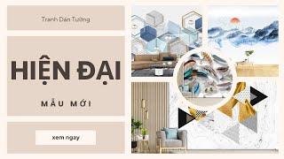 Tranh dán tường phòng khách mẫu hiện đại mới nhất 2023