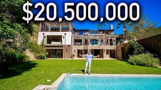 Inside a $20,500,000 Rustic Style Pacific Palisades Mega Mansion!