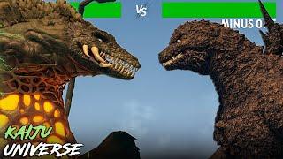 Biollante Remodel vs Godzilla Minus One With Healthbars - Kaiju Universe