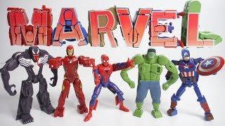 transform!! MOJIBAKERU MARVEL Complete Box "unboxing" IRON MAN CAPTAIN AMERICA SPIDER-MAN HULK GROOT