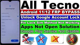 All Tecno Android 11/12 FRP Bypass 2023 | Apps Not Opening Solution - Without PC | Tecno Unlock FRP