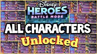 Disney Heroes Battle Mode ALL CHARACTERS UNLOCKED