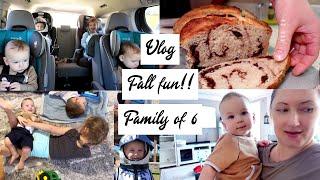 mom of 4 vlog  twin babies and toddlers  fall festival // cinnamon raisin bread