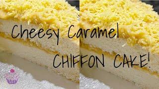 CHEESY CARAMEL CHIFFON CAKE [Easy Recipe] Whisk N Bakes