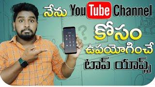 Top apps I use for youtube channel | Best Apps For YouTubers In Telugu by Telugu Techpad
